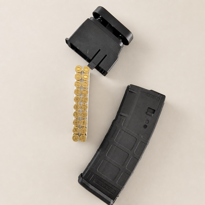 RETACKIT AR15/M4 Magazine Loader & Unloader — with magazine and cartridge strip