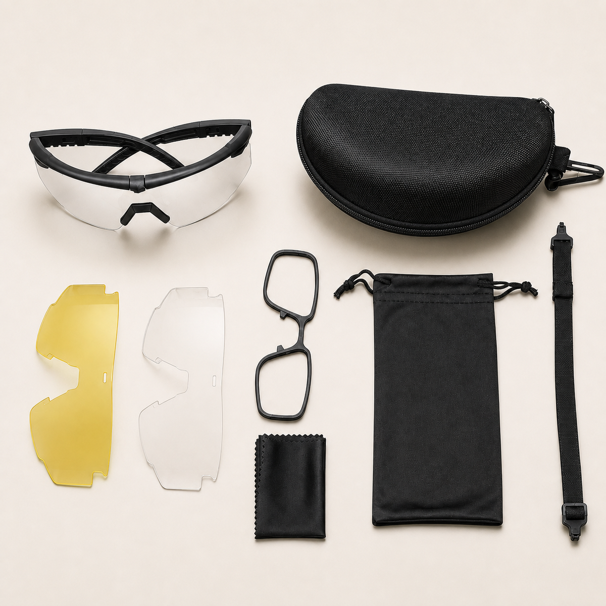 RETACKIT Tactical Ballistic Goggles Pro — ballistic goggles complete accessory kit