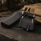 RETACKIT patented AR15/M4 magazine loader and unloader with AR15 magazine in a premium outdoor tactical gear scene