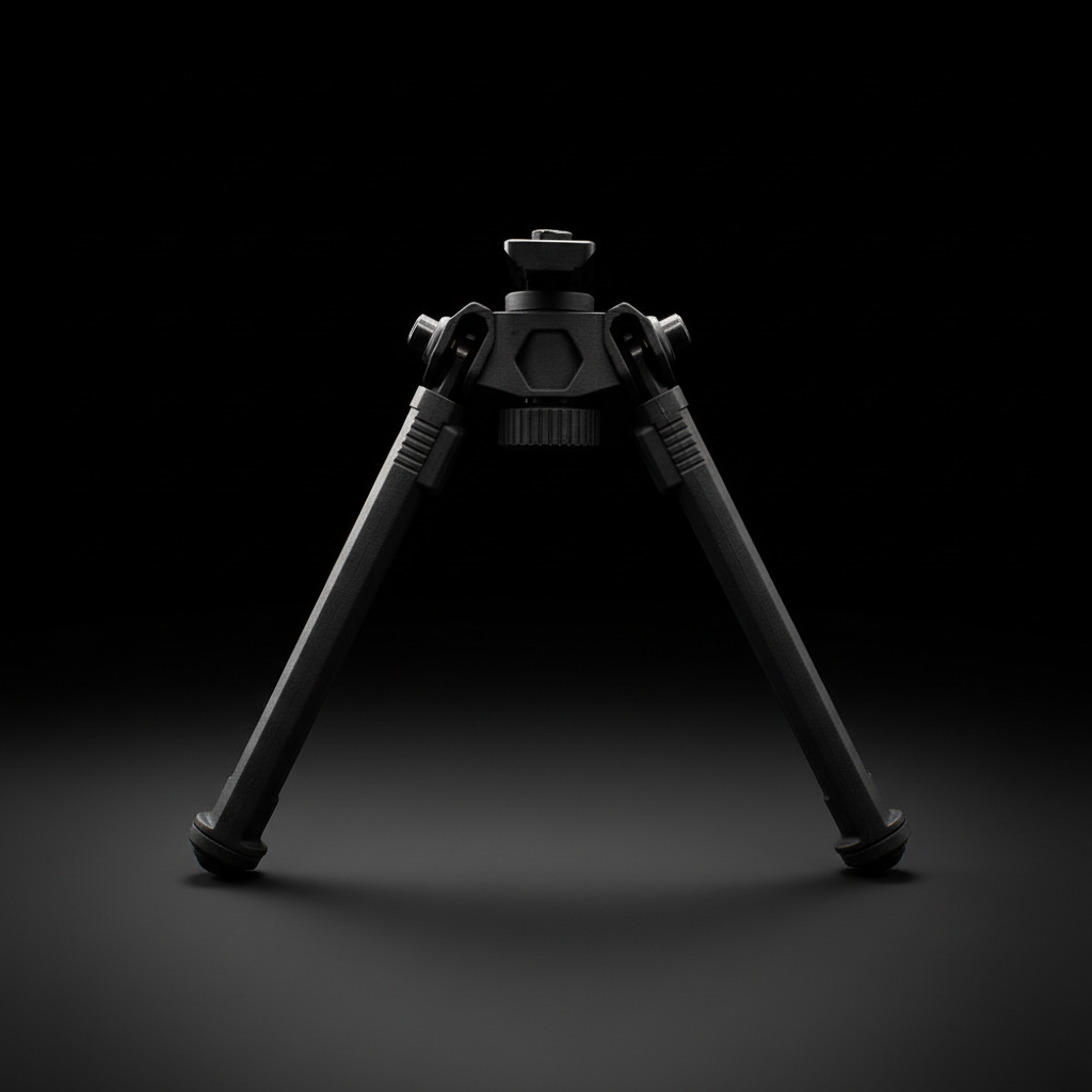 RETACKIT Premium Stability Bipod in Black with legs deployed in a wide stance