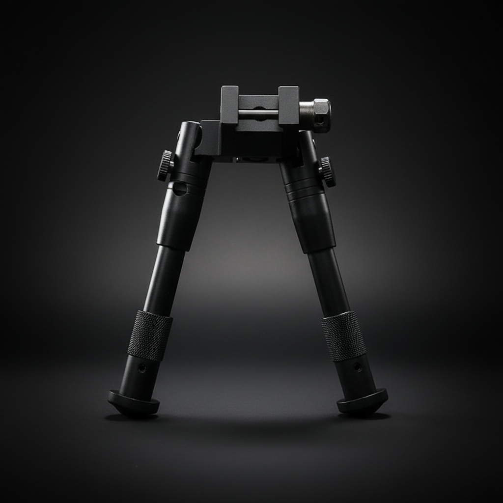 RETACKIT 3 Inch Rifle Bipod Top View - Retracted and Extended Comparison - Knurled Grips - 2-5kg Load Capacity