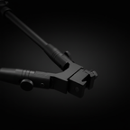 RETACKIT Compact Bipod Picatinny Adapter Mount Head Close-Up - Knurled Adjustment Knobs - Quick Attach System