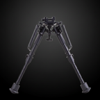 RETACKIT 6-9 Inch Rifle Bipod Front View Extended Position - Aircraft Grade Aluminum 7075 - Rubber Feet Anti-Slip - Military Grade Equipment