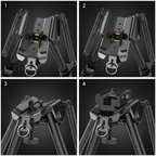 RETACKIT Tactical Bipod Installation Guide - 4 Panel Instructions - Picatinny Rail Mounting System - Quick Attach Detach Swivel Stud - Rotation Features