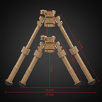 Tan Tactical Bipod with Dimensions